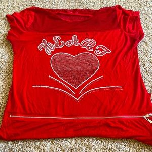 Red jeweled “heart” shirt!